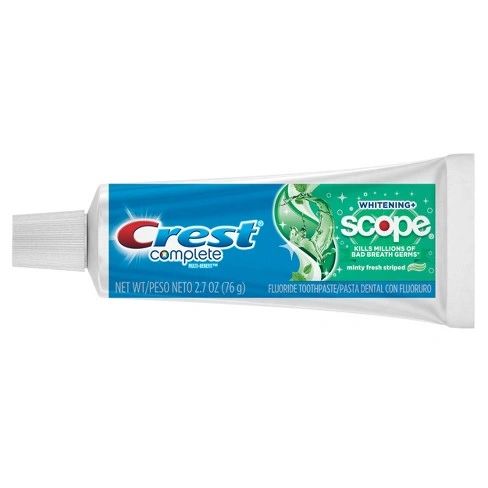 Crest Complete Whitening + Scope Toothpaste, Minty Fresh, 2.7 oz, 24/cs , Crest 3700017281