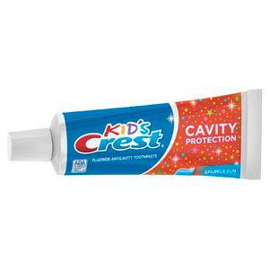 Crest Sparkle Kids Toothpaste, Professional Trial Size Unboxed, 0.85 oz, 72/bx , Crest 3700040159