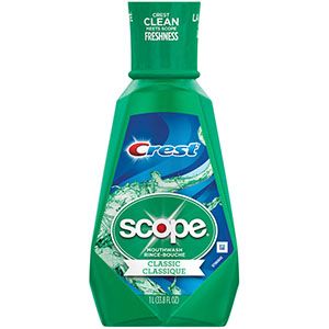 Scope Mouthwash, Classic Original Mint, 1 lt, 6/cs , Crest 3700095662