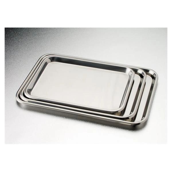 Tray Instrument Stainless Steel 15-1/8x10-1/2x5/8" Flat 12/Box , Dukal 4262