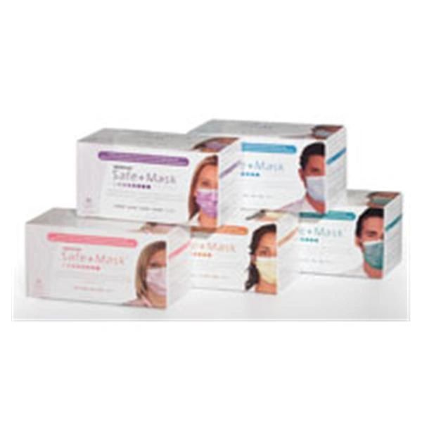 Safe+Mask Premier Earloop Face Mask Lavender Disposable Latex Free ASTM Level 1 50/Box , 10 Box/Case , Medicom 2011