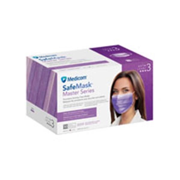 SafeMask Master Series Face Mask Southern Bellflower Disposable Latex Free Level 3 Fluid Resistant 50/Box , 10 Box/Case , Medicom 2059