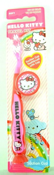 Hello Kitty Travel Kit includes Suction Cup Toothbrush and Toothbrush Cover. 48/cs , DR. Fresh 81005