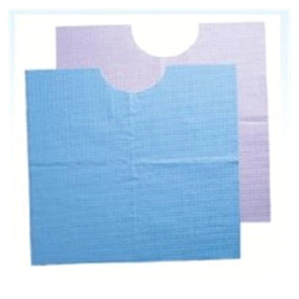 Ultimate Contour Neck Patient Bib 18 in x 22 in Blue 3 Ply Tissue / Poly 400/Case , Tidi 917903