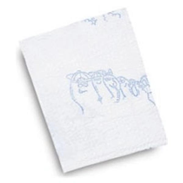 Toes Podiatry Towel 13 in x 18 in Blue / White Child Waffle Embossed 2 Ply Tissue / Poly 500/Case , Tidi 917489