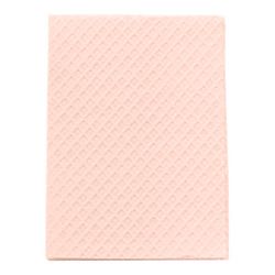 TIDI Choice Diamond Towel Bib 13 in x 18 in Peach Diamond Embossed 2 Ply Tissue / Poly 500/Case , Tidi 919468