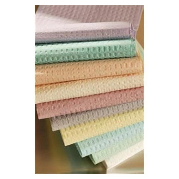 TIDI Choice Waffle Towel Bib 13 in x 18 in Beige Waffle Embossed 2 Ply Tissue / Poly 500/Case , Tidi 917467