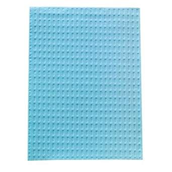 TIDI Choice Waffle Towel Bib 13 in x 18 in Blue Waffle Embossed 2 Ply Tissue / Poly 500/Case , Tidi 917463