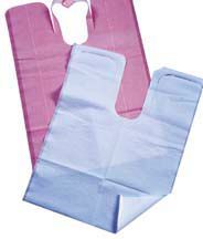 TIDI Chainless Bib 18 in x 25 in Mauve Tissue / Poly 250/Case , Tidi 917676