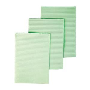 All Tissue Deluxe Towel Bib 13 in x 18 in Green Waffle Embossed 3 Ply Tissue / Poly 500/Case ,Tidi 918102