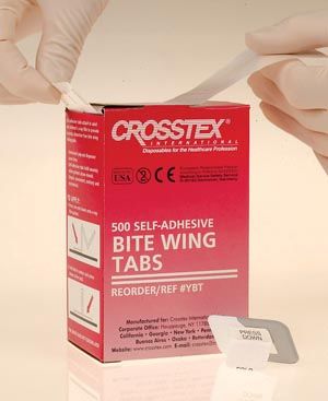 Self Adhesive Tabs, 500/bx , 10 Box , Crosstex YBT