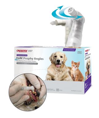 Vet Twist Prophy Angle, Soft Cup, 100/bx , Crosstex VTPASC