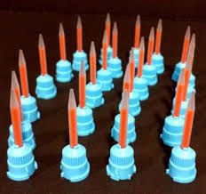 MYDENT DEFEND MIXING TIPS T-Mix Crown & Bridge Mixing Tips, 10:1 & 4:1, Blue/ Orange, 25/bg , Mydent VP-8108T