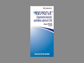 Bepreve 1.5% Ophthalmic Solution 10ml , Bausch 24208-0629-01 , 24208062901