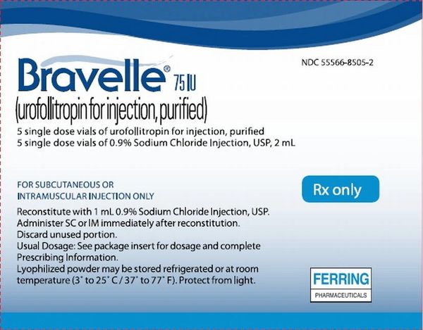 Bravelle ,75 UNIT Solution Reconstituted , Ferring Pharmaceuticals 55566-8505-02