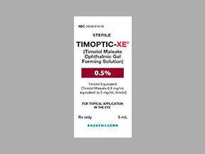 TIMOPTIC-XE Timolol Maleate , OPHTHALMIC 5 mg/ml , 5ml , Bausch & Lomb 24208-0816-05