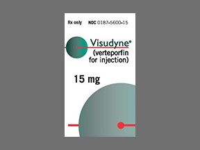 VISUDYNE verteporfin for injection , 15mg , Bausch 00187-5600-15