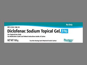 Diclofenac Sod 1% GEL 100gm , 6 Box/Pack , Perrigo 45802-0160-00