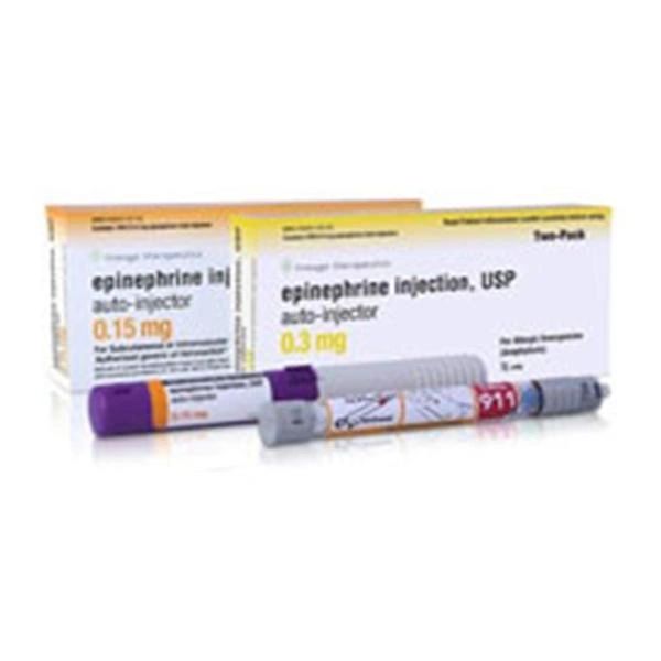 Epinephrine Auto-Injector Syringe 0.3mg Adult 2/Package , Global Pharmaceuticals 5361274