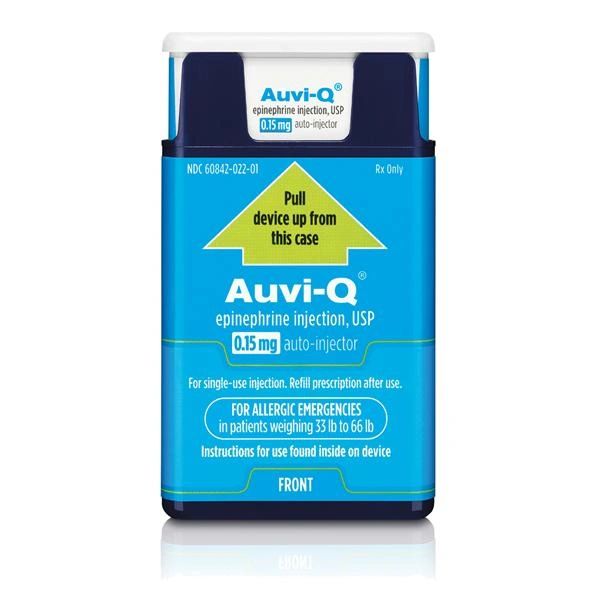 Auvi-Q Epinephrine Auto-Injector Syringe 0.15mg 2/Package, Kaleo Pharma 1011340