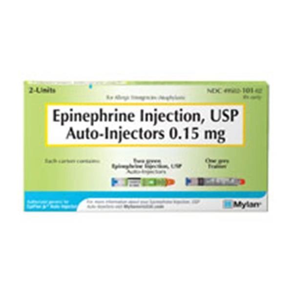 Epinephrine Jr Auto-Injector Syringe 0.15mg 2/Package , Mylan 49502010102