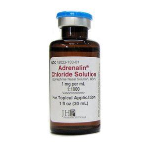 Adrenalin Chloride Solution Alpha- and Beta-Adrenergic Agonist Epinephrine 1 mg / mL (1:1000) Solution Bottle 1 oz. , Par Sterile Products 42023010301