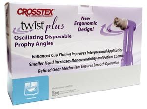 Prophy Angle, Firm Cup White, Disposable, 100/bx , Crosstex TPLUSPAFC