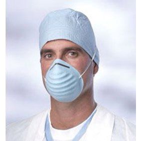 Molded Face Mask with Elastic Strap, Blue , 50/Box , Ameri J0732