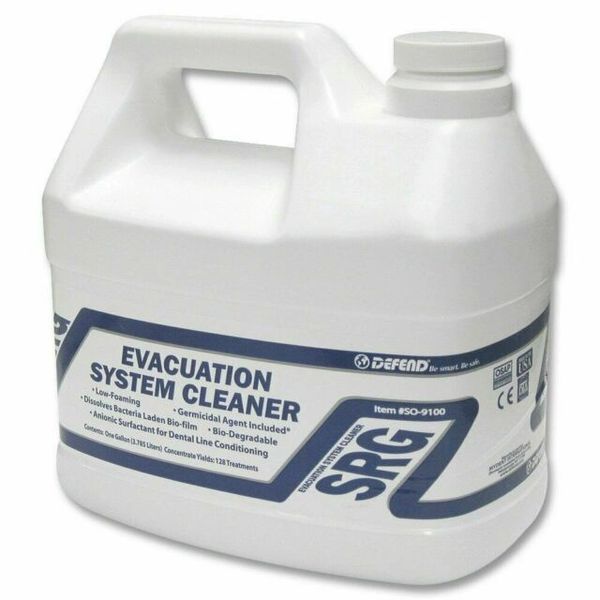 Evacuation System Cleaner. 128 treatments/gallon bottle , 4 Gallons/Case , Mydent SO-9100