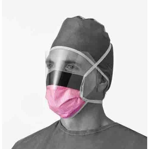 Face Mask With Fluid Resistant Shield Purple, 100/Pkg , Medline NON27410EL