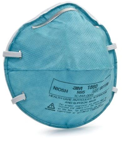 3M HEALTH CARE N95 PARTICULATE RESPIRATOR & SURGICAL MASK , 20 / BOX Regular, 20/box , 3M-1860