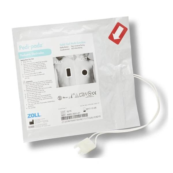 Pedi Padz Solid Gel Multi Function Electrodes, 24 Month Shelf Life, 6 pr/cs , Zoll Medical 8900-3000-01