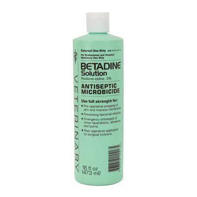 Betadine Solution 16oz ,Veterinary , EMERSON BVSO16