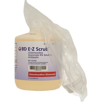 Surgical Scrub E-Z Scrub 32 oz. Pump Bottle 4% Strength CHG (Chlorhexidine Gluconate) , BD 372402