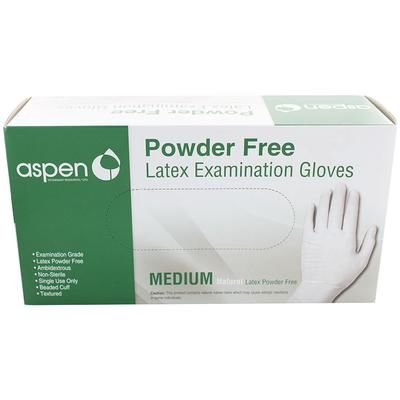 Latex PF Exam Gloves 100/Box , 10 Box/Case , Medium , Aspen 21262294