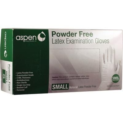 Latex PF Exam Gloves Small , 100/Box , 10 Box/Case , Aspen 21262295