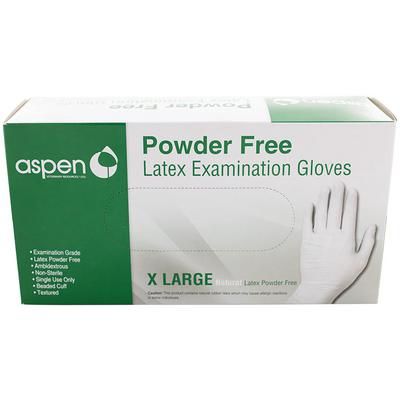 Latex PF Exam Gloves Extra Large , 100/Box , 10 Box/Case , Aspen 21262238