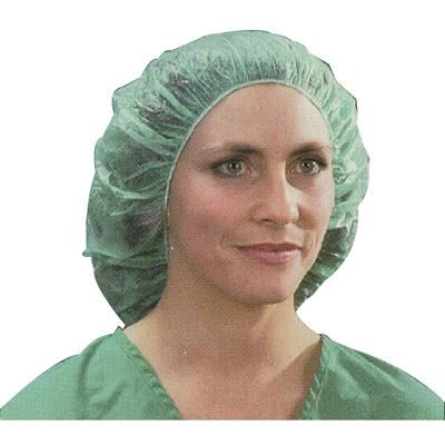 Spunbonded Bouffant Kool-Caps Green, 100/Pkg , Busse 329