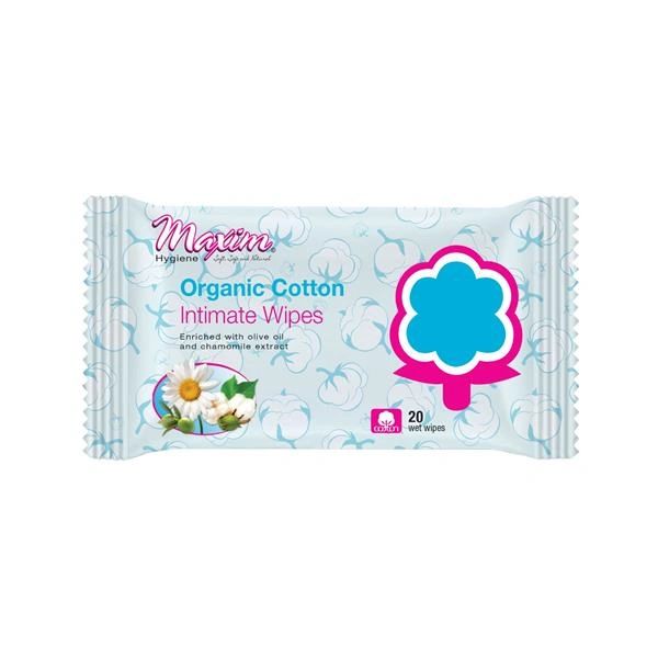 Maxim Wipes Intimate Organic Cotton 20/Package, 24 PK/Case , Maxim 1-312020-3