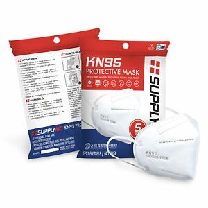 KN95 Protective Face Mask CE/ECM Certified GB2626 Standard ,5-Pack , KN95-5