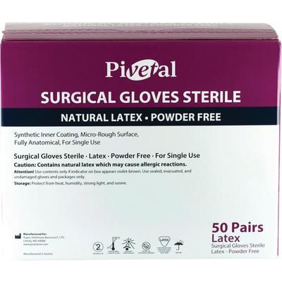 PF Latex Sterile Surgical Gloves Size 7.5 , 50 Pairs/Box , Pivetal 21294622