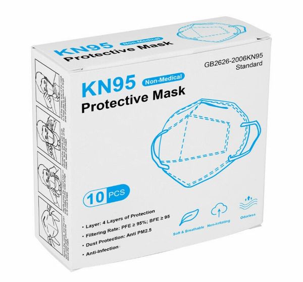 10 Pack of KN95 CE certified Face Protection Respirator Masks , KN95-GB26