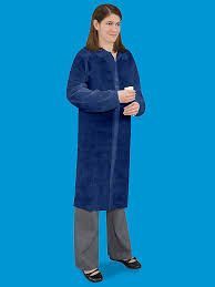 Disposable Economy Lab Coat with No Pockets, Snap Front Navy, XL , 25/Pack , UL S-15374NB-X