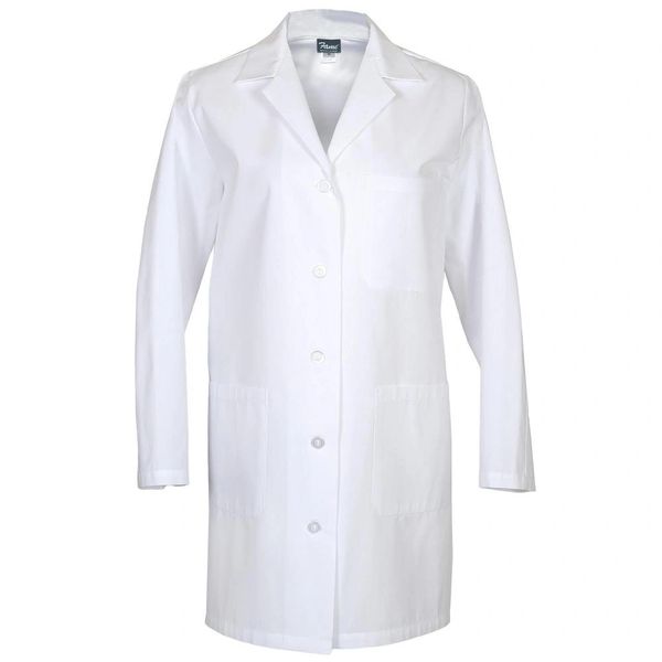 Disposable Economy Lab Coat with No Pockets, Hook-and-Loop Medium , White , 25/Case , UL S-23358-M