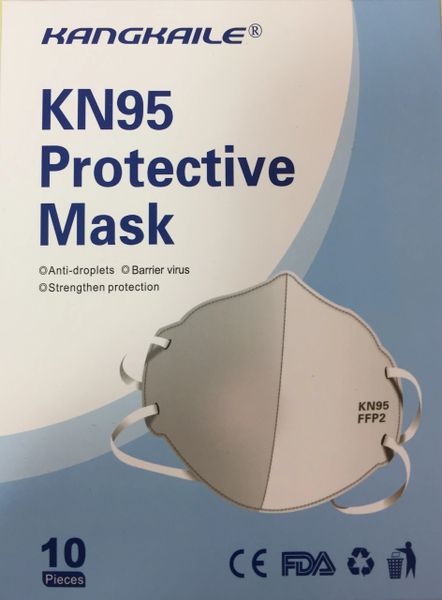 KN95 Protective Face Mask CE , FDA , 10/Box , Kang-10