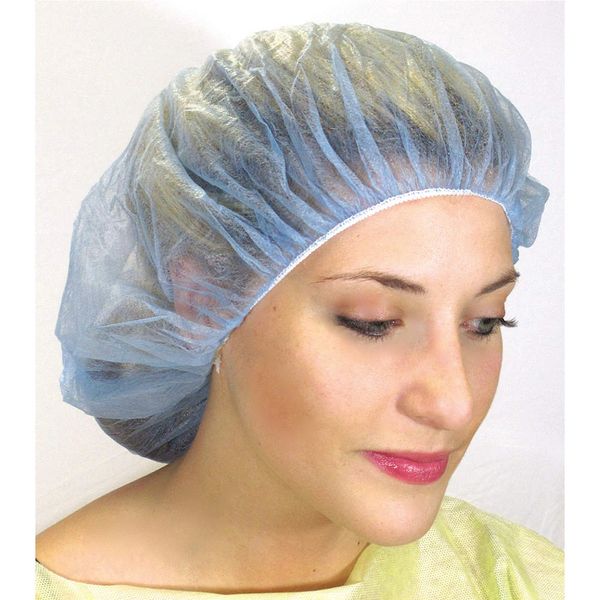 Polypropylene Bouffant Caps Latex Free 24", Blue, 100/Pack , UL S-10480BLU