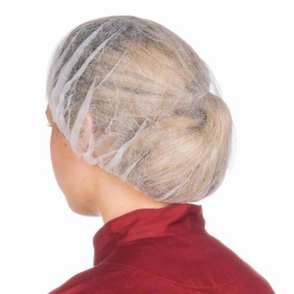 Polypropylene Bouffant Caps 21", White , Latex Free , 100/Pack , UL S-7024W