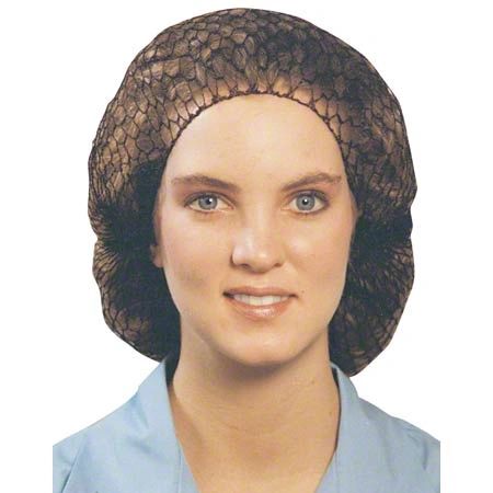 Nylon Hairnets Black , 22", Latex Free , 144/Pack , UL S-7025BL