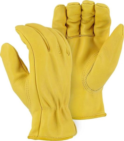 Cowhide Leather Driver's Gloves Unlined, Large , 3 Pairs/Pack , UL S-6777L