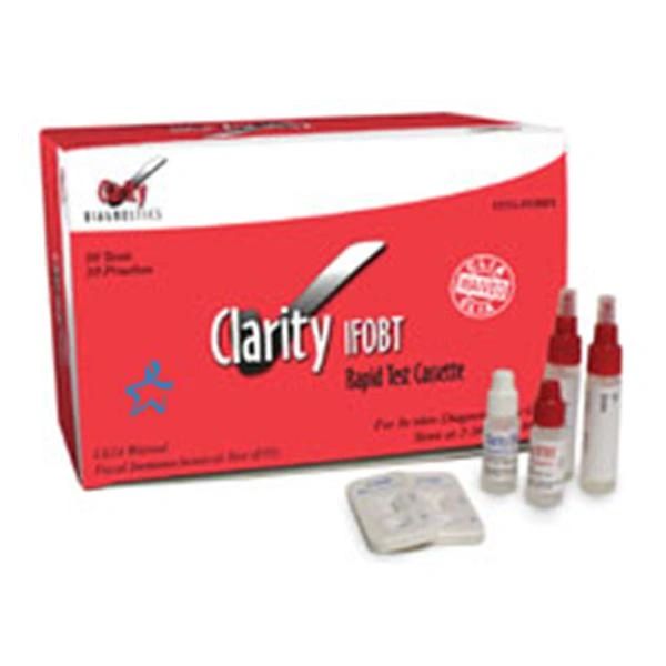 Clarity iFOB: Immunological Fecal Occult Blood Rapid Test Kit CLIA Waived With 35 Tubes/Controls 30/Box , Clarity DTG-FOB01